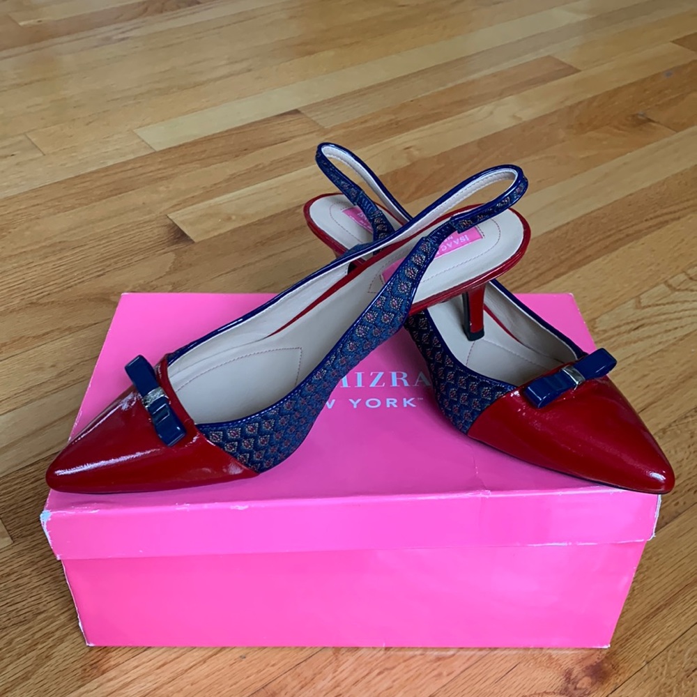 Isaac Mizrahi slingback pumps